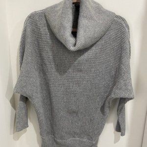Club Monaco Cashmere mix cowl neck grey sweater